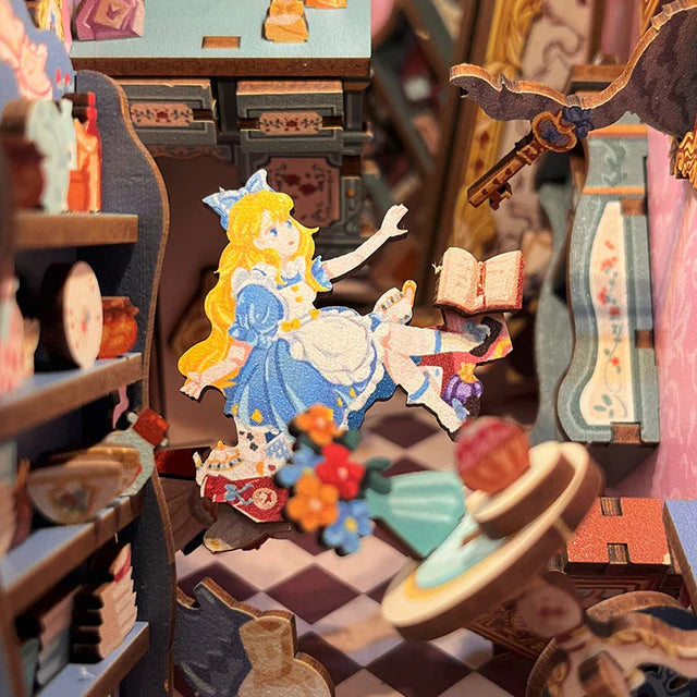 DIY Miniature Kit Book-Nook: Alice's Adventure - A Child's Delight