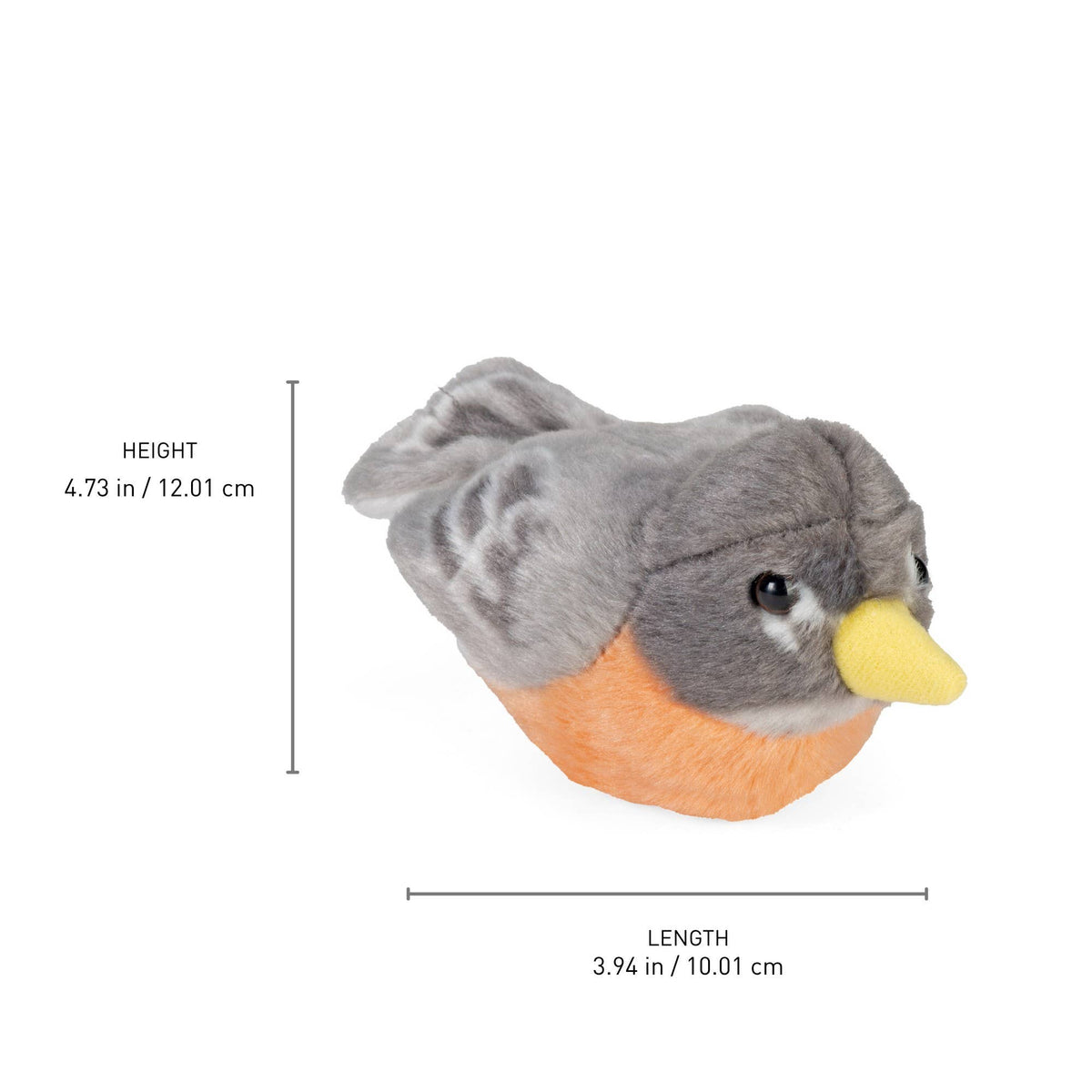 Audubon II American Robin Stuffed Animal W Sound 5.5" - A Child's Delight
