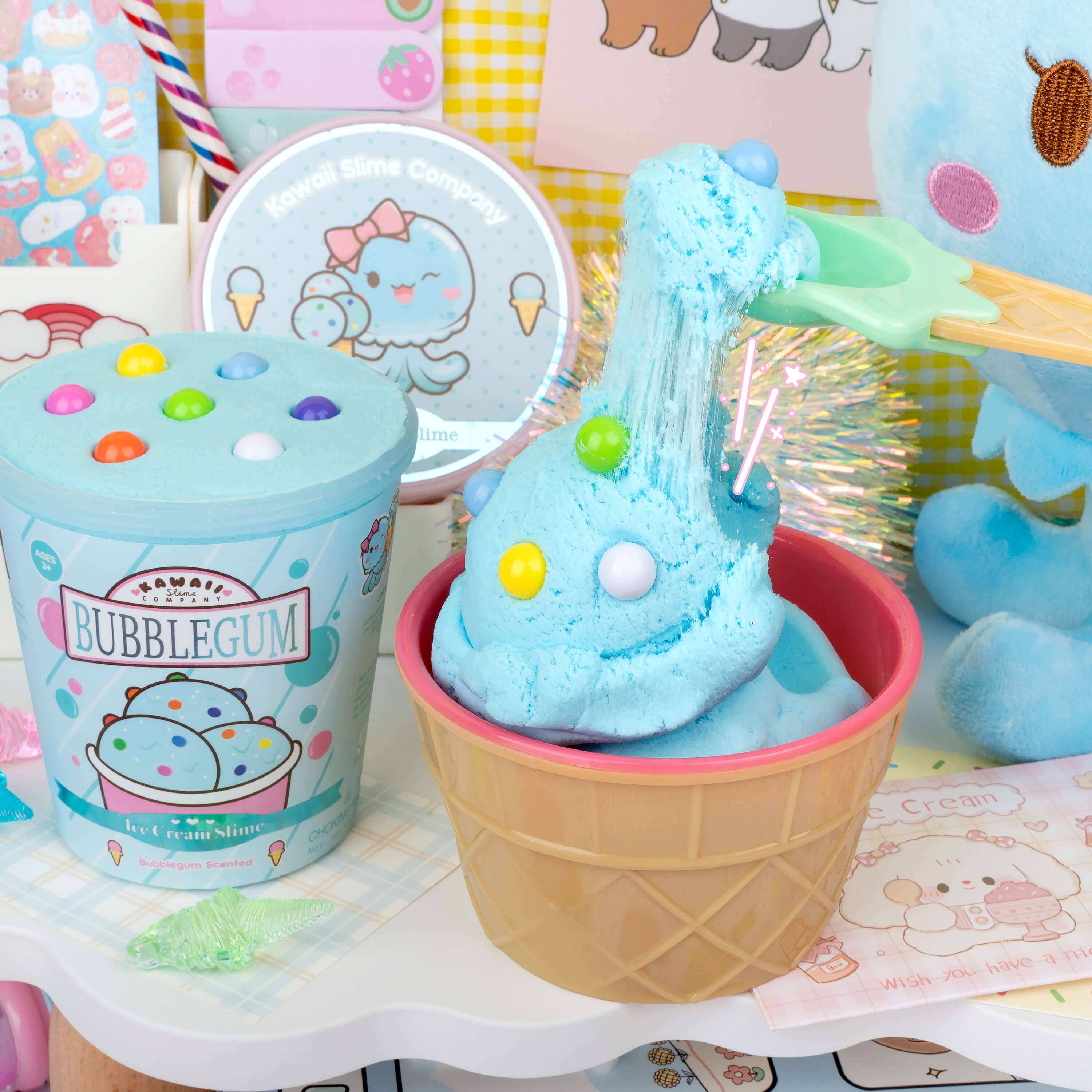 Bubblegum Scented Ice Cream Pint Slime (5pcs/case) - A Child's Delight