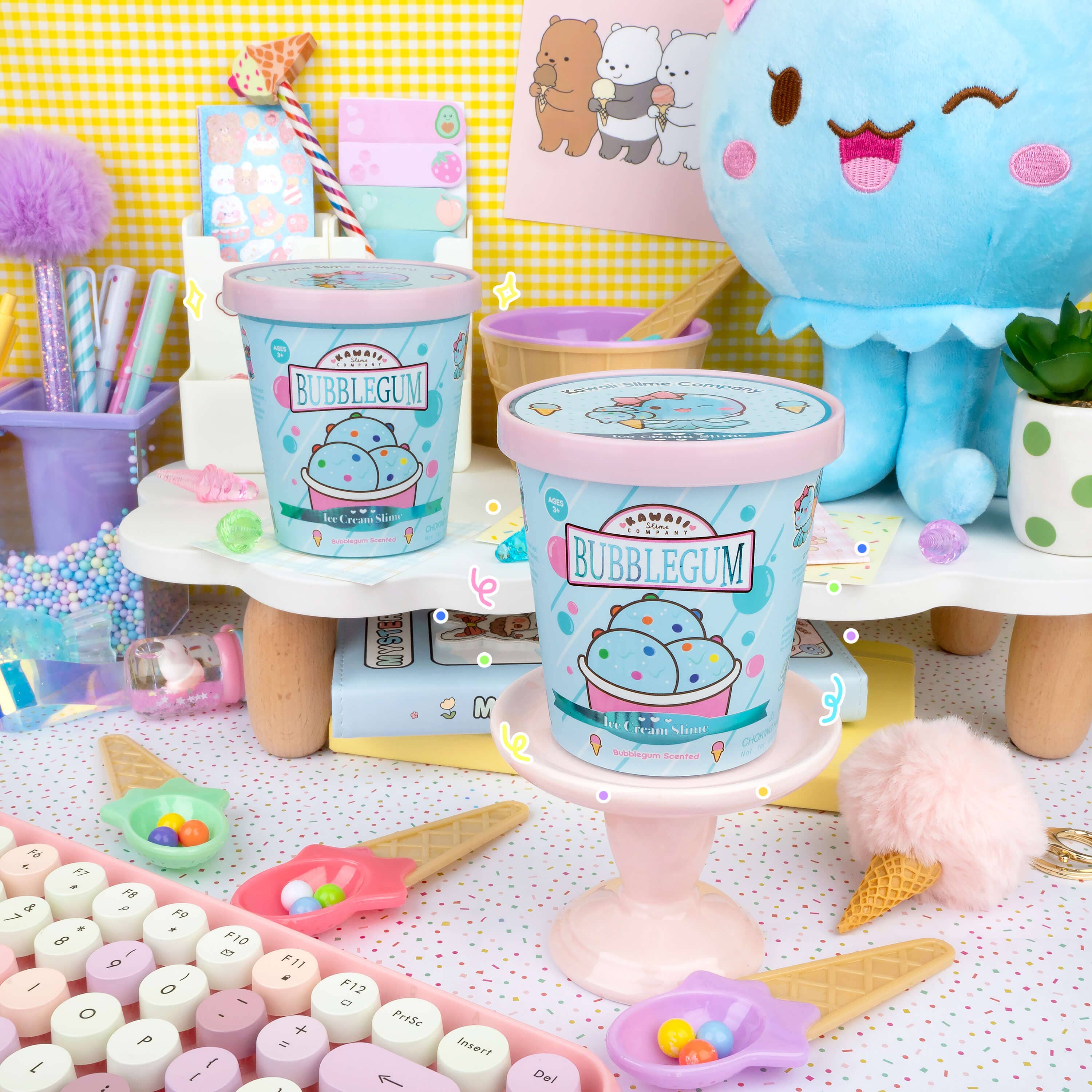 Bubblegum Scented Ice Cream Pint Slime (5pcs/case) - A Child's Delight