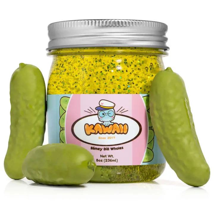 Shimmery Pickle Clear Slime - A Child's Delight