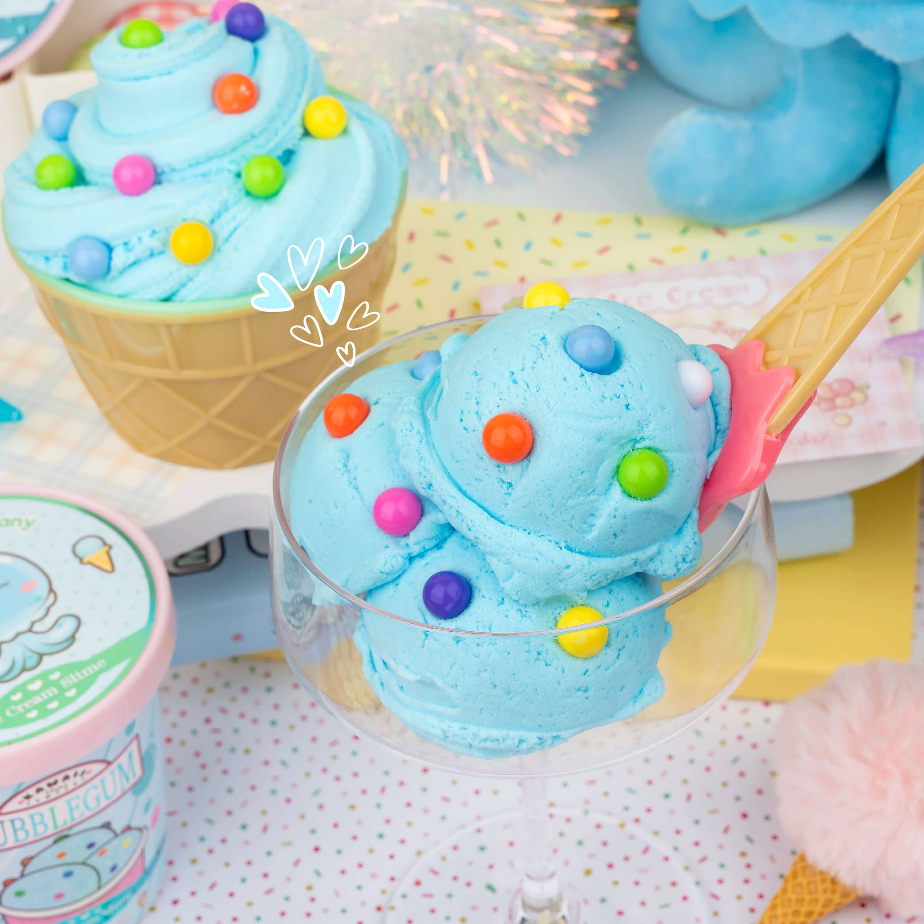 Bubblegum Scented Ice Cream Pint Slime (5pcs/case) - A Child's Delight