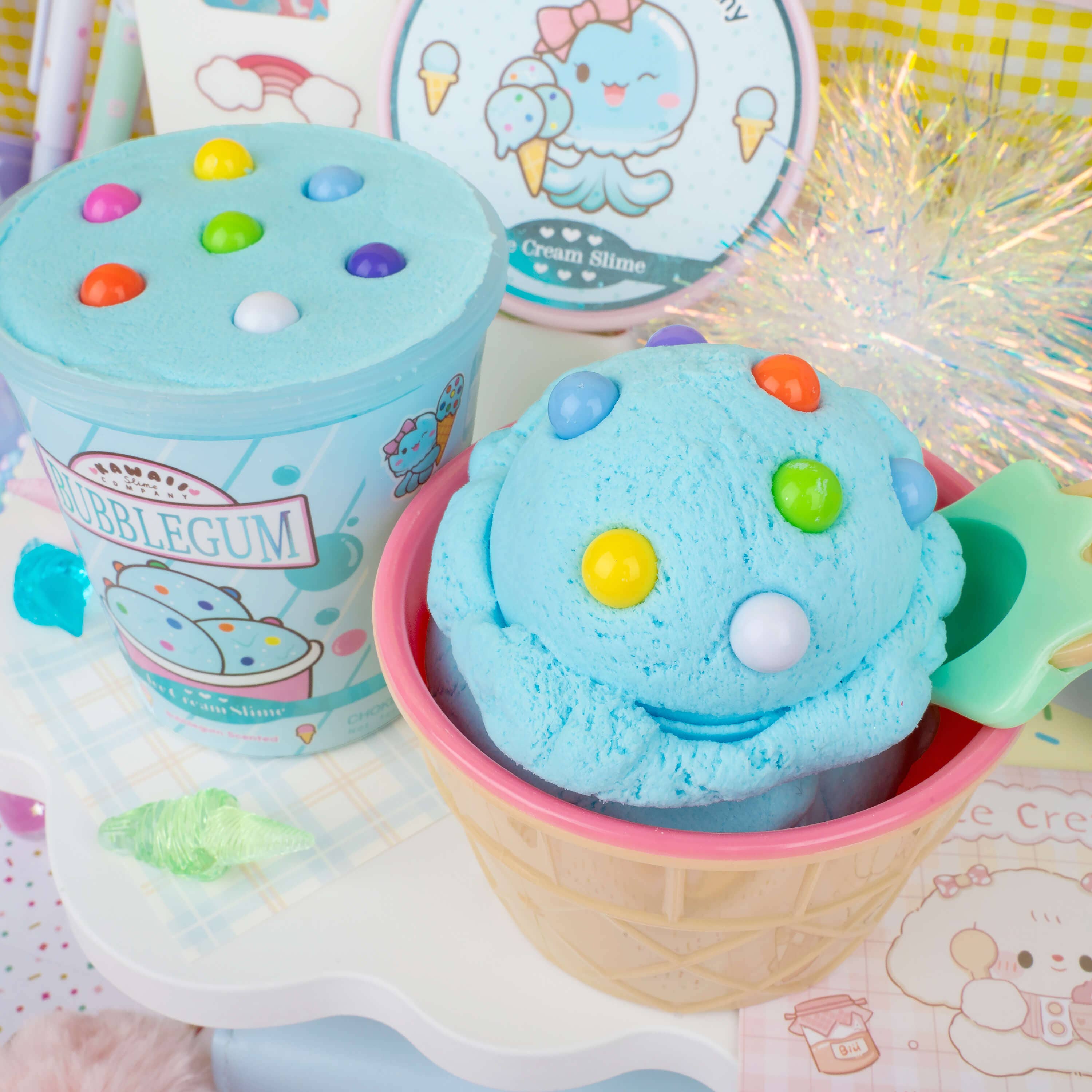 Bubblegum Scented Ice Cream Pint Slime (5pcs/case) - A Child's Delight