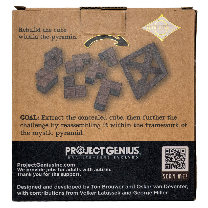 Egyptian Triglyph - Wooden Pyramid Brainteaser - A Child's Delight