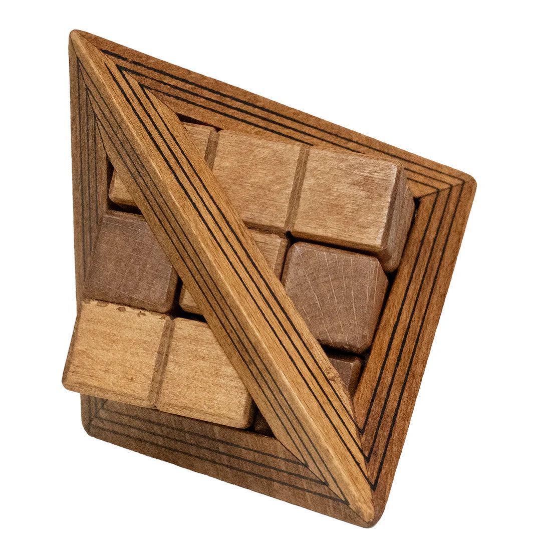 Egyptian Triglyph - Wooden Pyramid Brainteaser - A Child's Delight