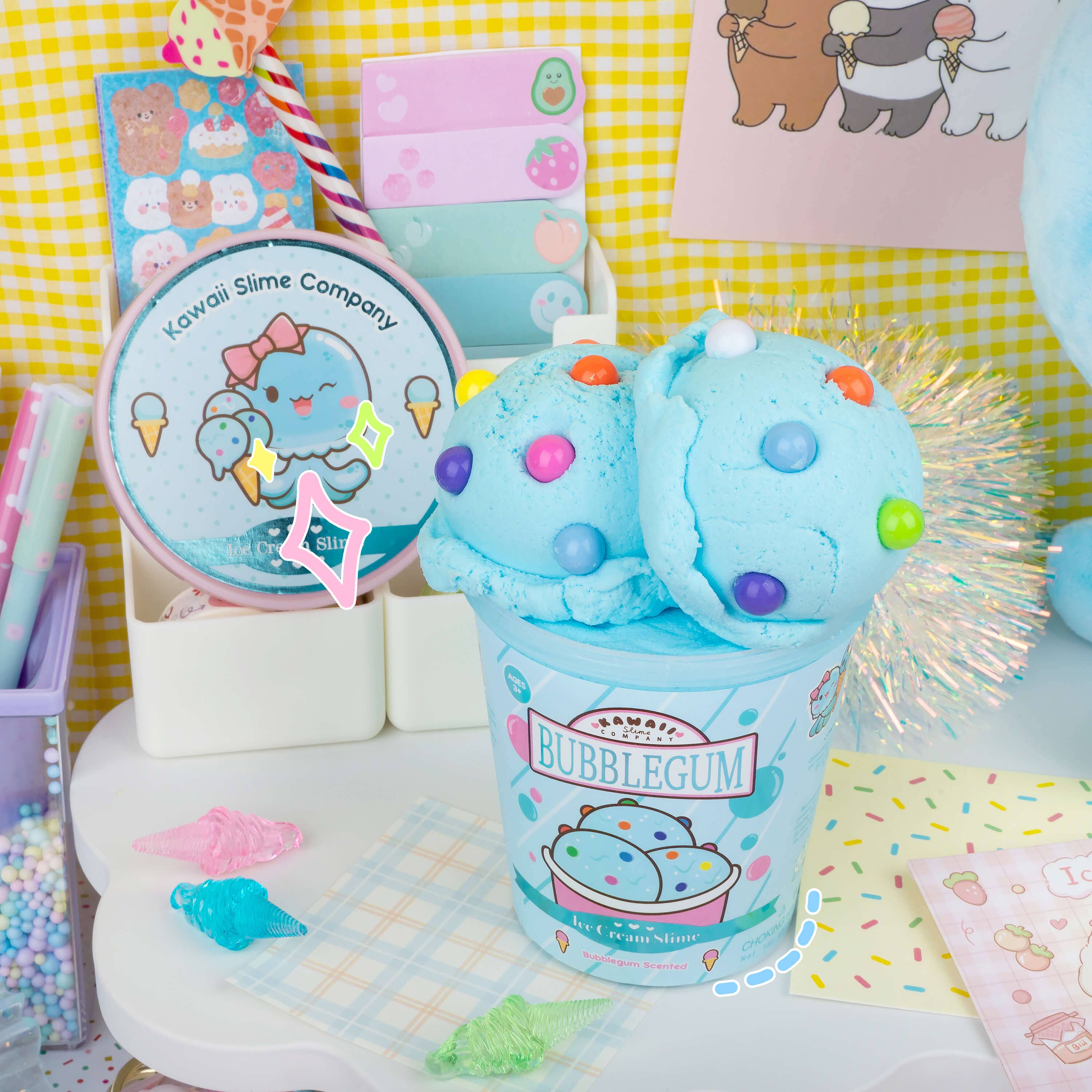 Bubblegum Scented Ice Cream Pint Slime (5pcs/case) - A Child's Delight
