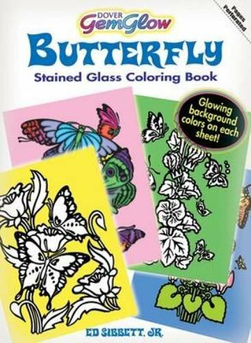 Butterfly GemGlow Stained Glass Coloring Book