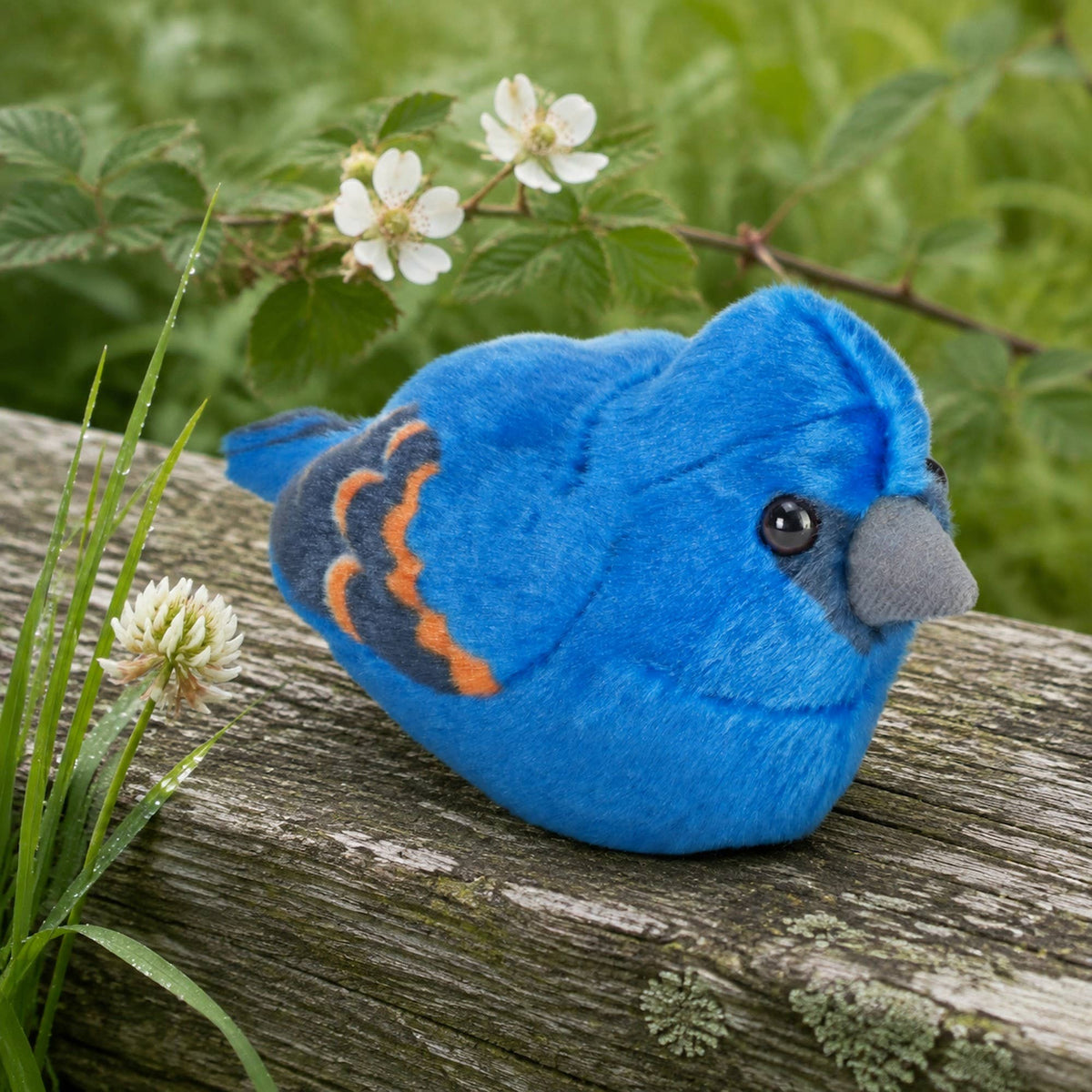 Audubon II Blue Grosbeak Stuffed Animal W Sound 5.5" - A Child's Delight