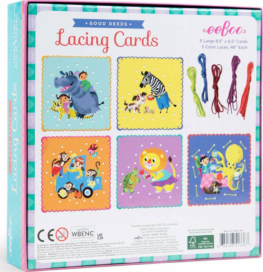 LCGDD GOOD DEEDS LACING CARDS - A Child's Delight