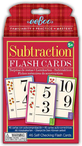 Subtraction Flash Cards - A Child's Delight