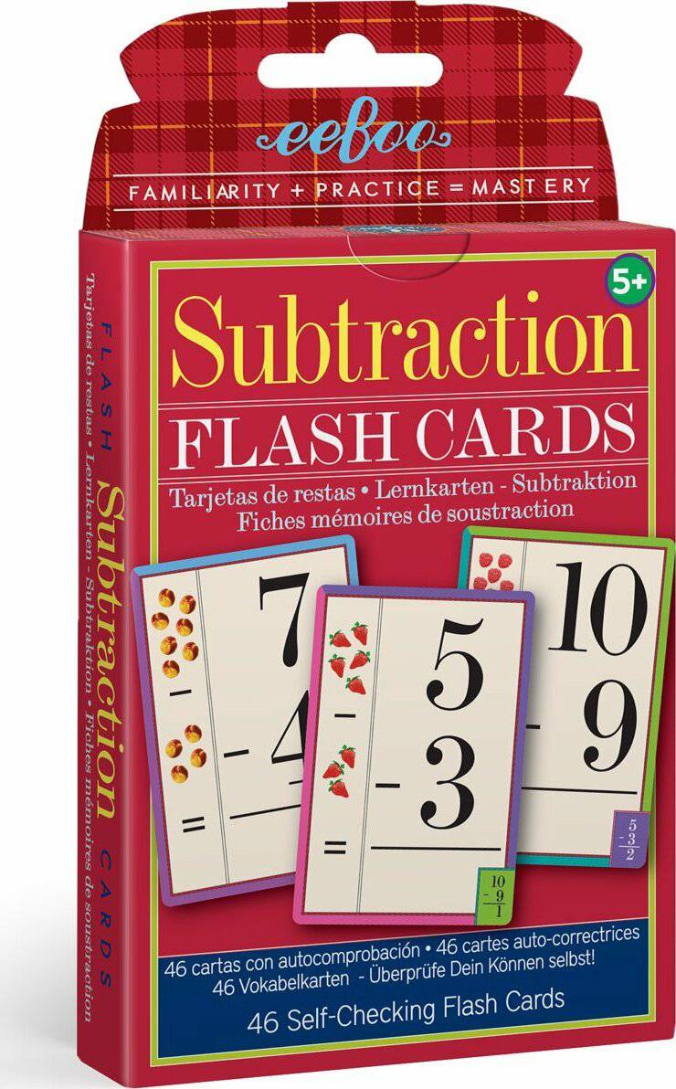 Subtraction Flash Cards - A Child's Delight
