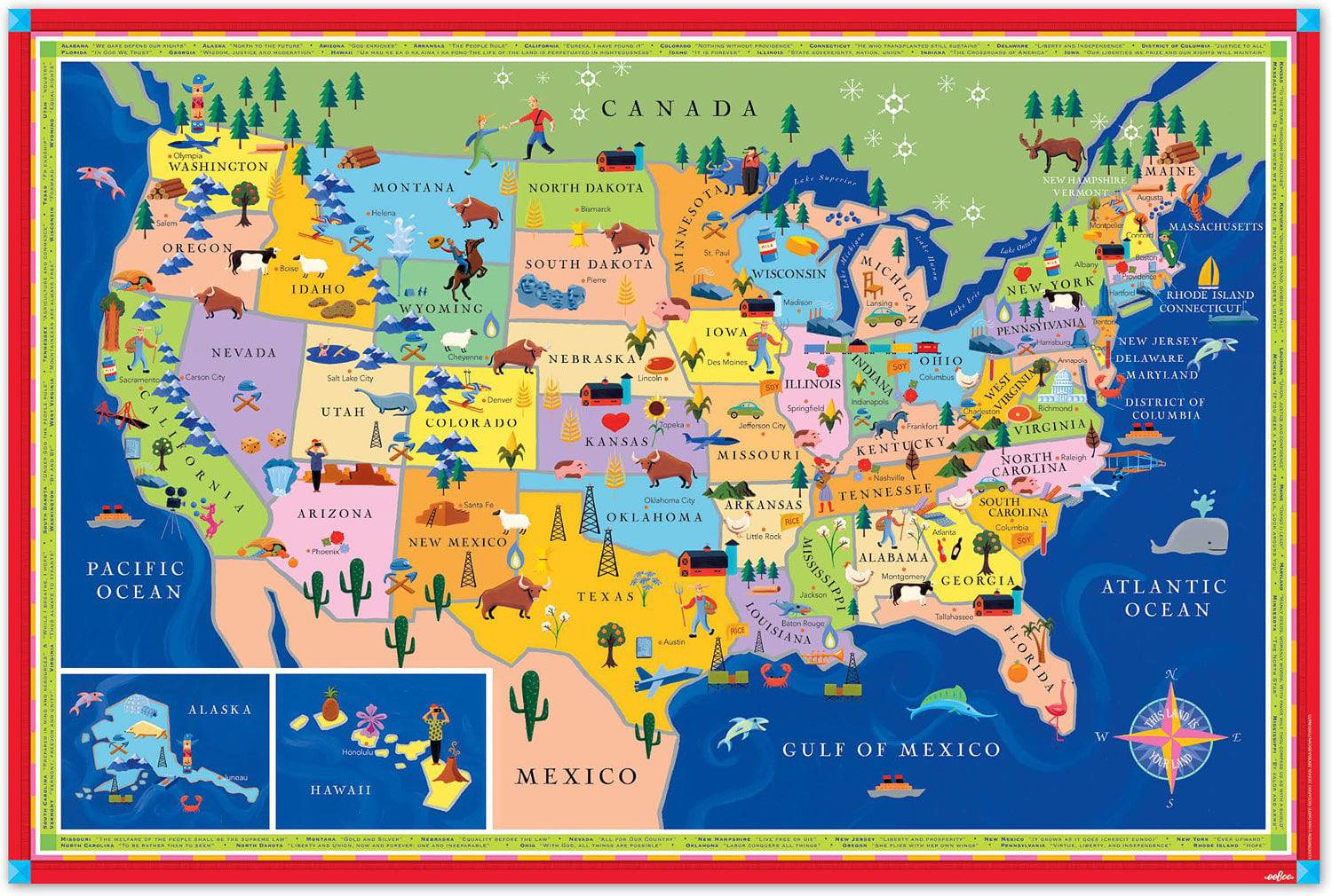 Usa Map - A Child's Delight