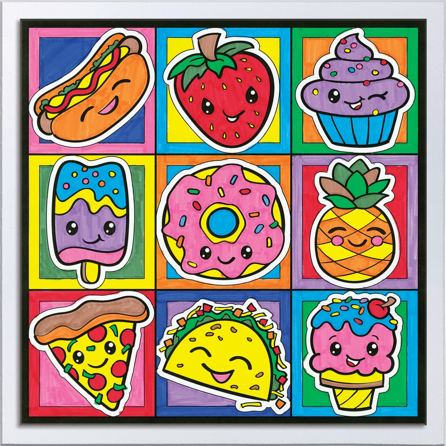 Color by Number Foodie Friends