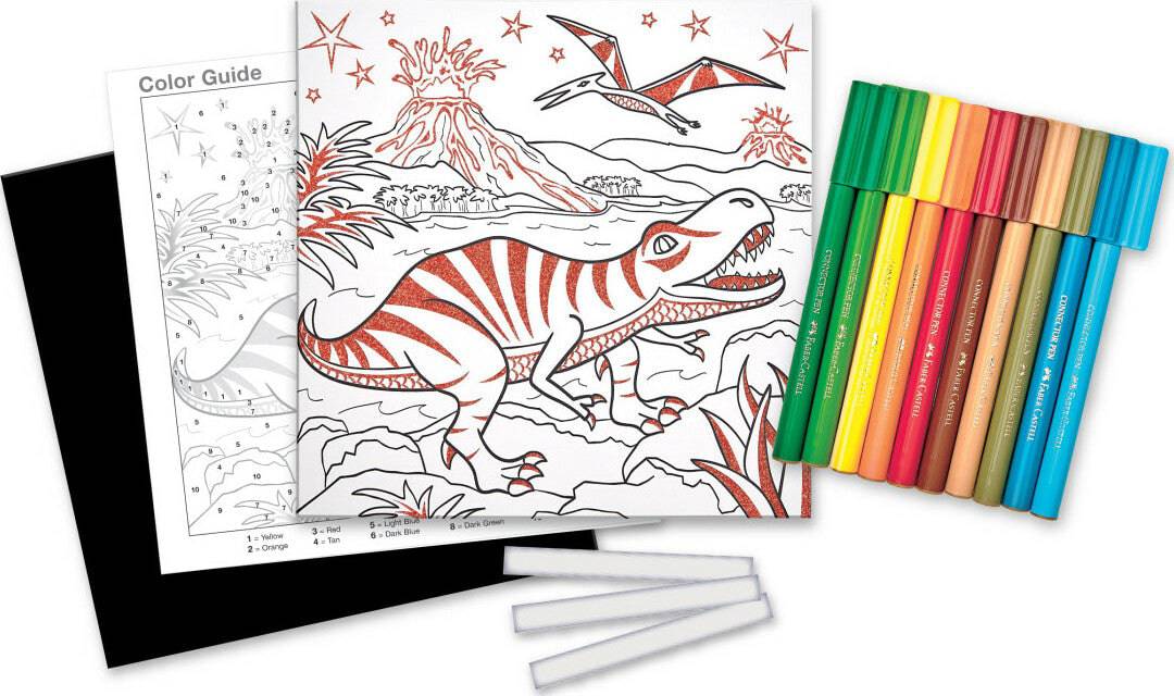 Color By Number Trex - A Child's Delight