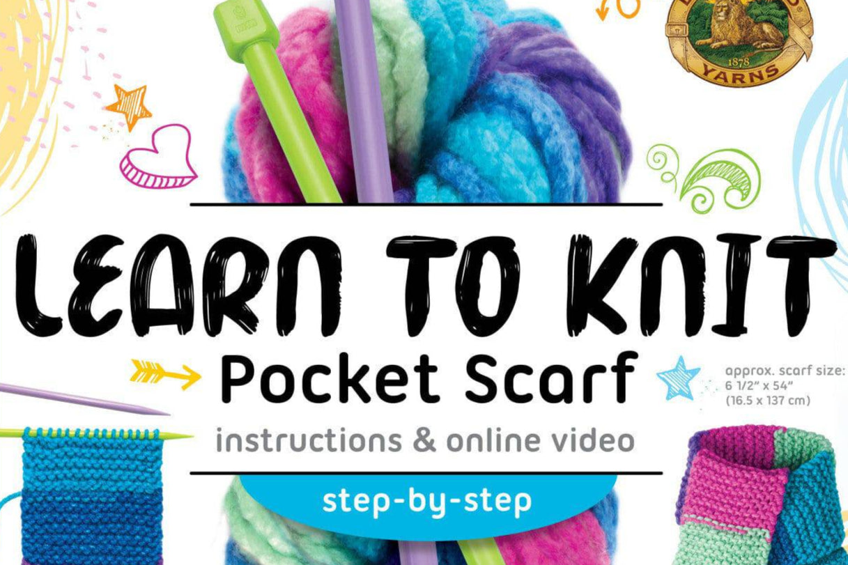 6302 LEARN TO KNIT POCKET SCAR - A Child's Delight