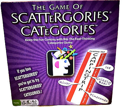 Scattergories Catergories - A Child's Delight