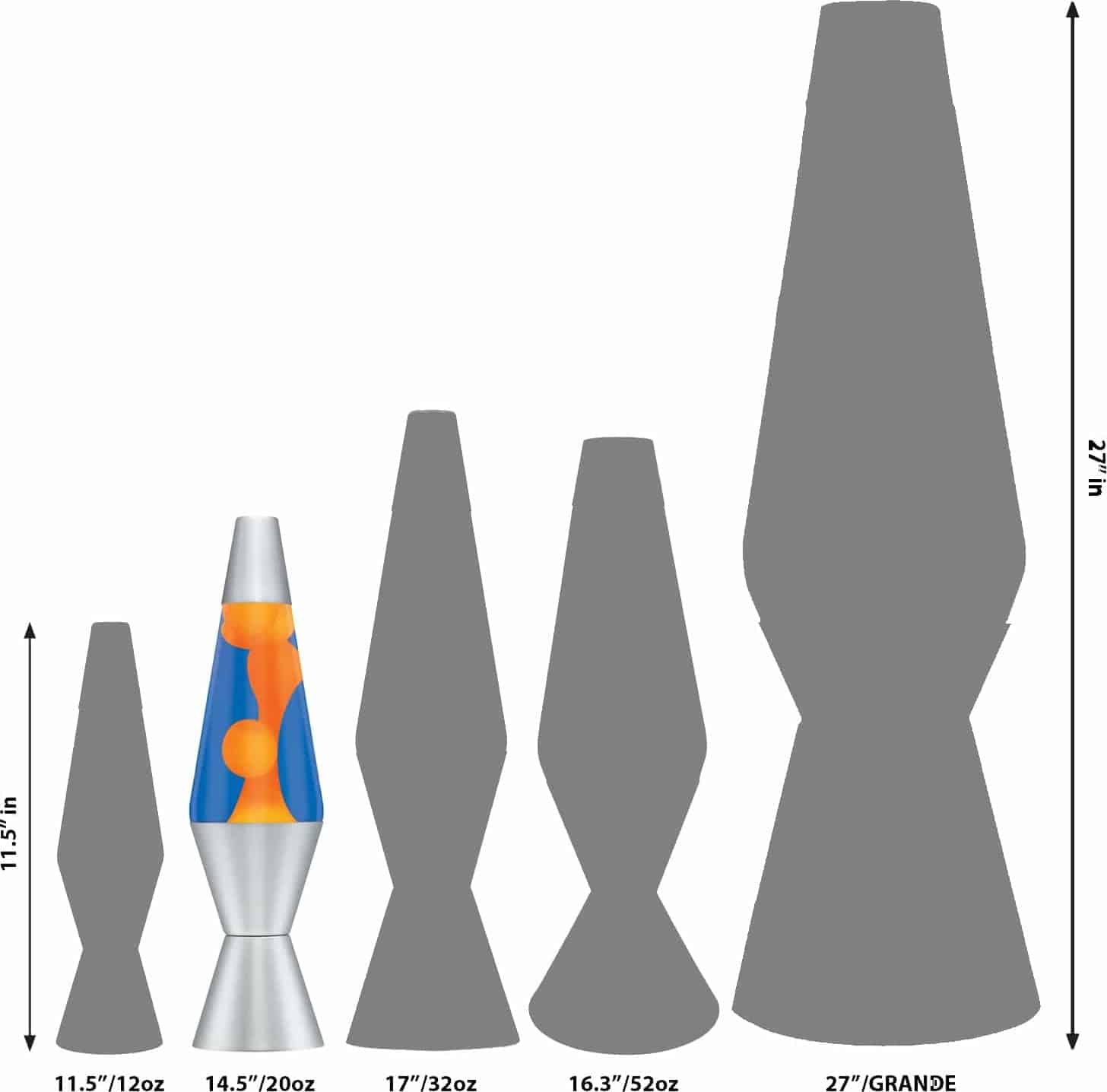 14.5 Lava Lamp Orange Blue - A Child's Delight