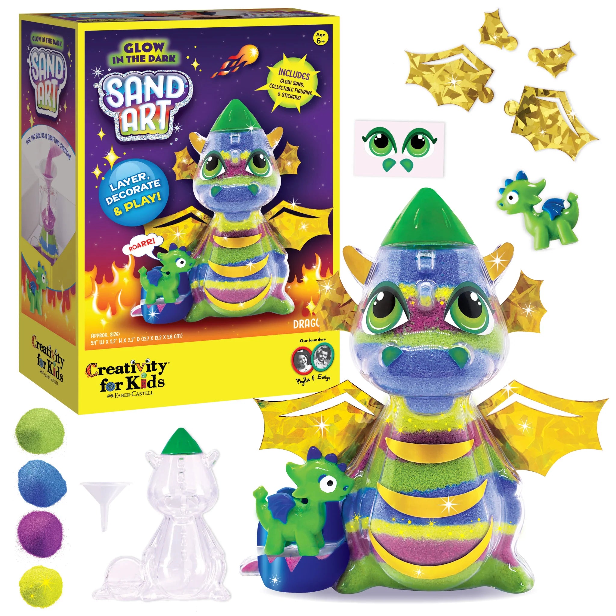 Glow In The Dark Sand Art Dragon - A Child's Delight