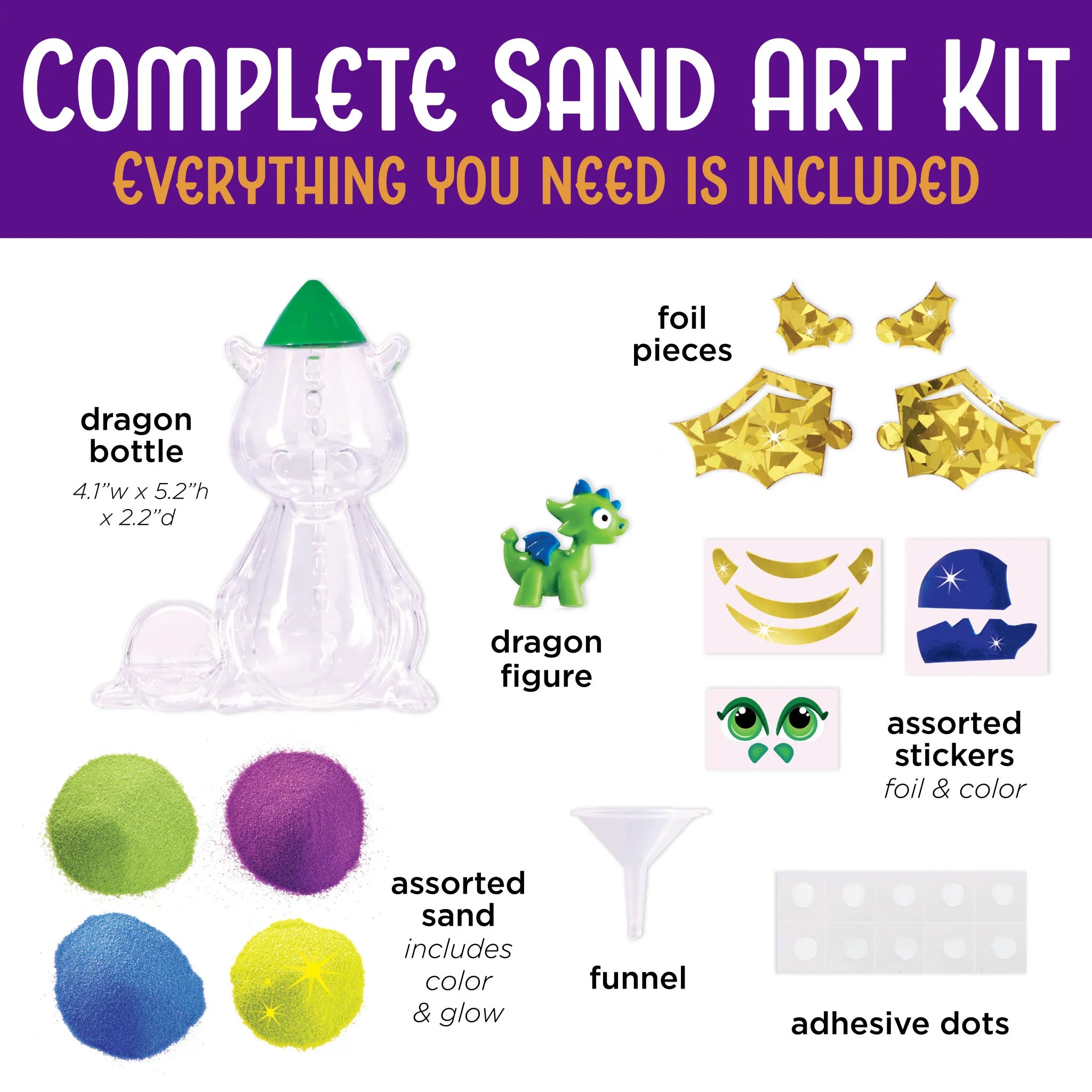 Glow In The Dark Sand Art Dragon - A Child's Delight