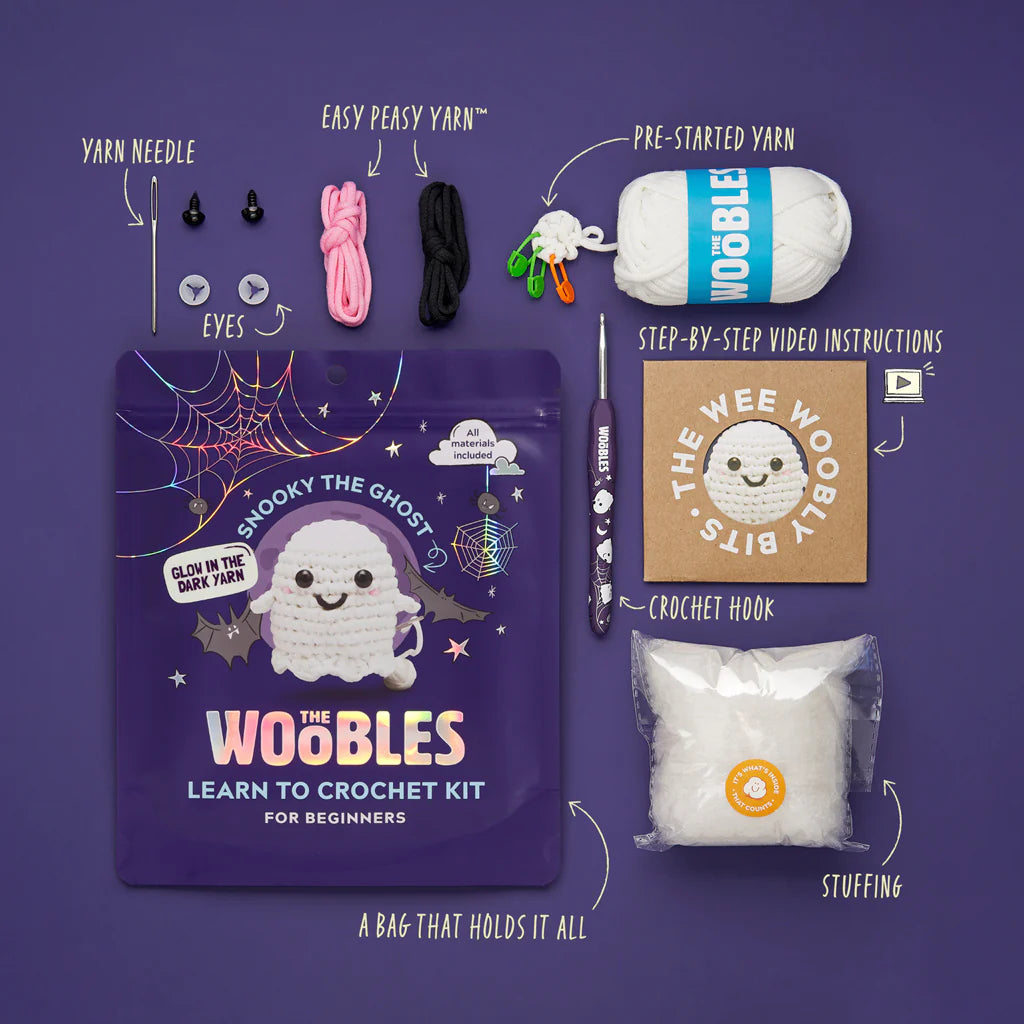 Snooky the Ghost Glow in the Dark Crochet Set