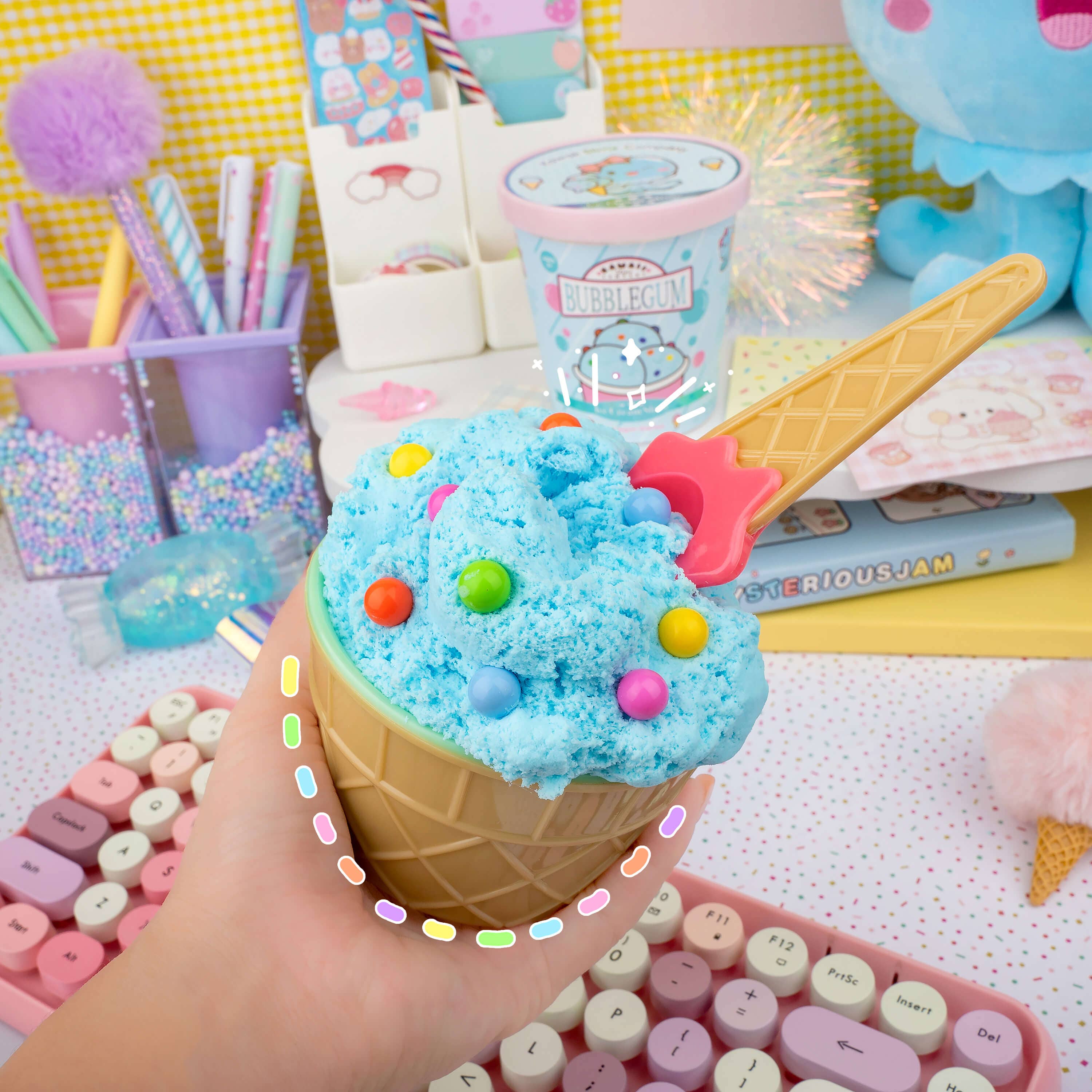 Bubblegum Scented Ice Cream Pint Slime (5pcs/case) - A Child's Delight