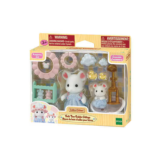 Marshmallow Mouse Siblings Bath Time Bubble