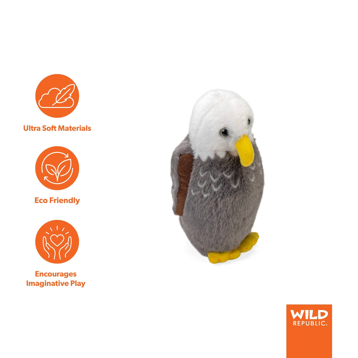 Audubon II Bald Eagle Stuffed Animal W Sound 5.5" - A Child's Delight