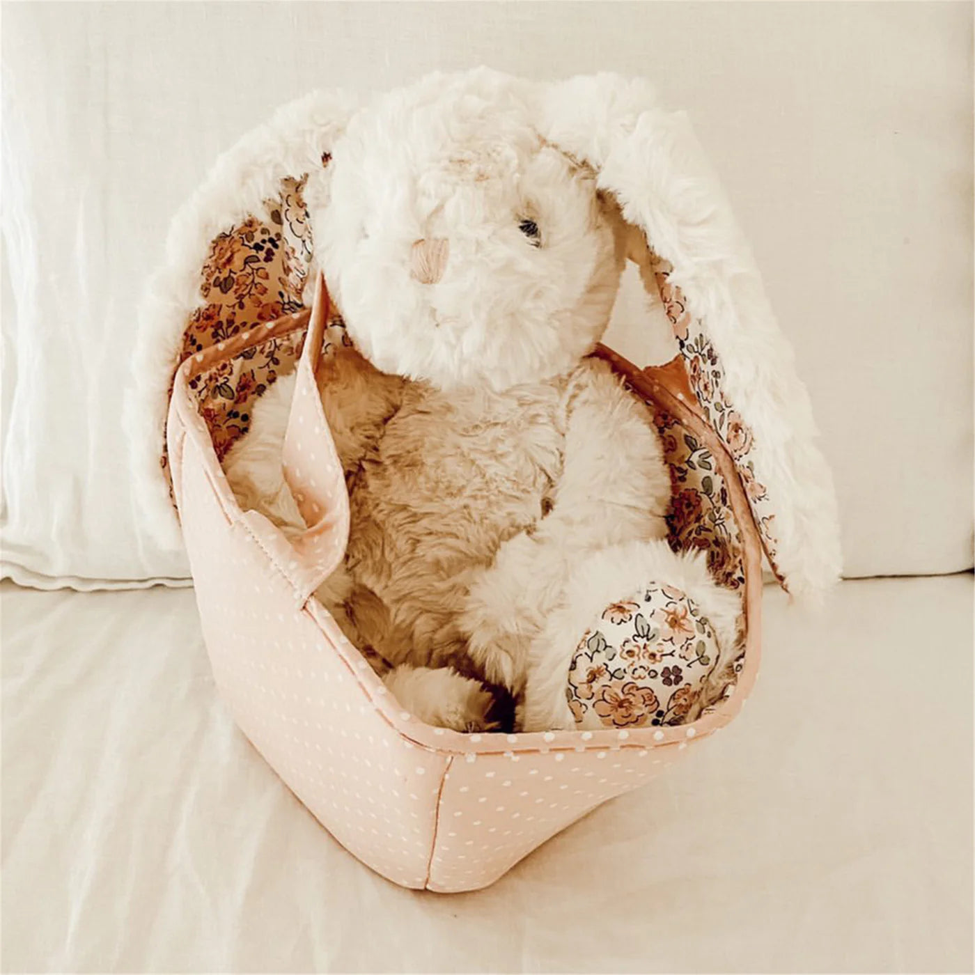 Faith Floral Cream Bunny - A Child's Delight
