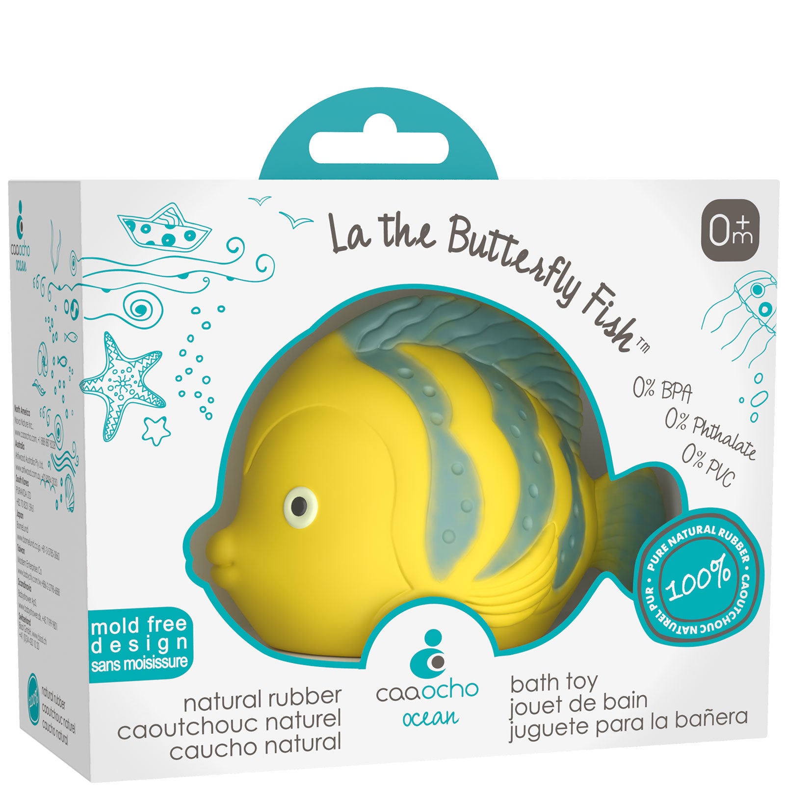 La The Butterfly Fish Natural Rubber Bath Toy by CaaOcho
