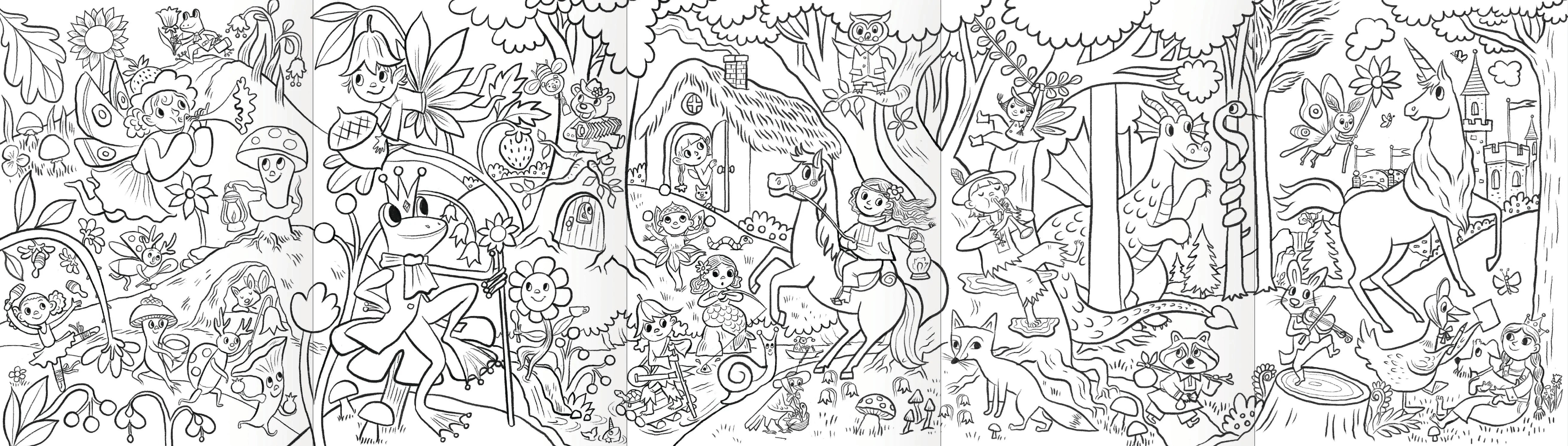 Magical Creature Color Pencil Mini Mural