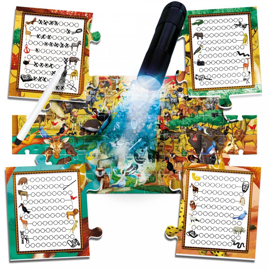 Headu - Explore the Safari 52 Piece Puzzle Game Ages 5-10