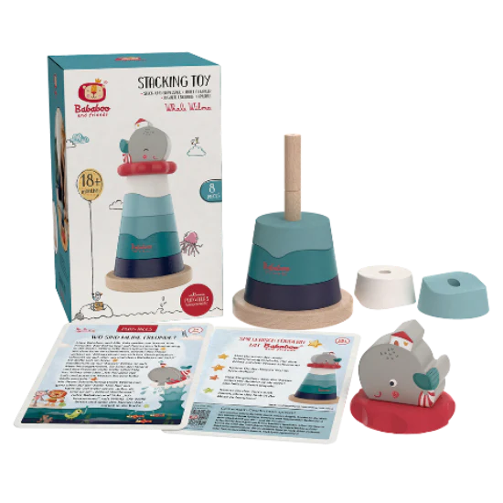 Whale Wilma Stacking Toy by Babadoo and Friends - A Child's Delight