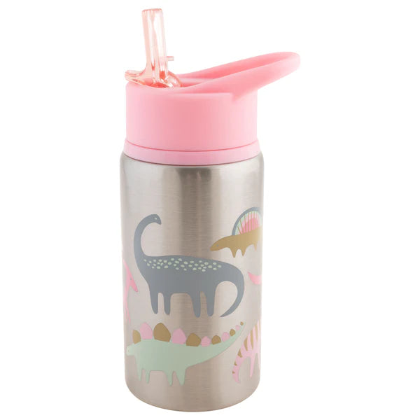 Pink Dino Stainless Steel Bottle - A Child's Delight