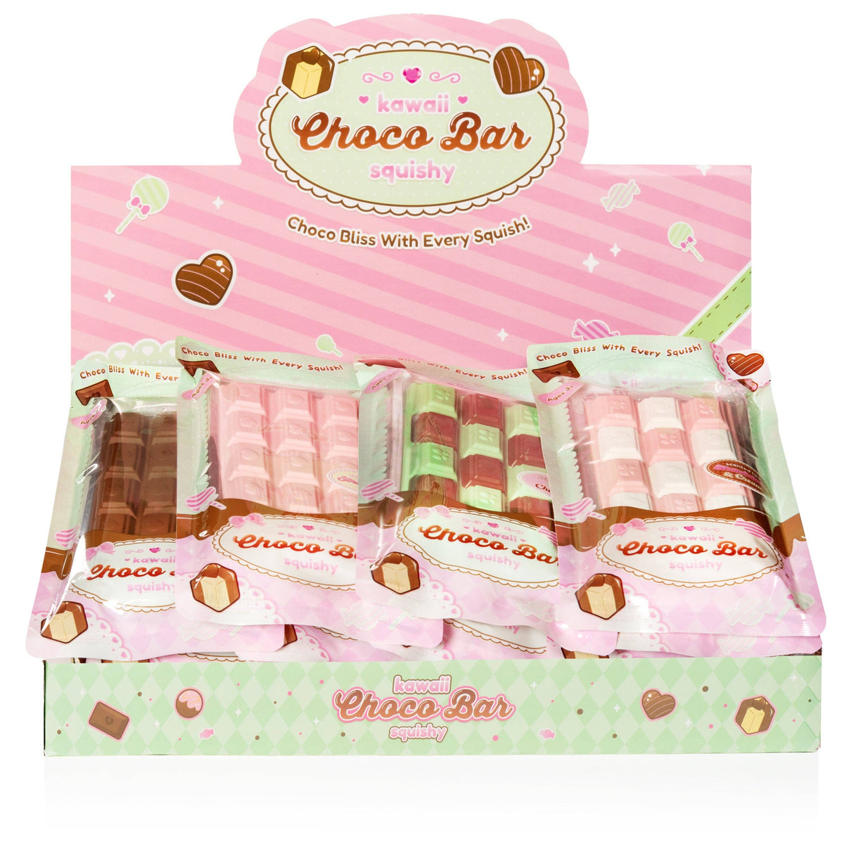 Kawaii Choco Bar Squishy Toy (12pcs/case)