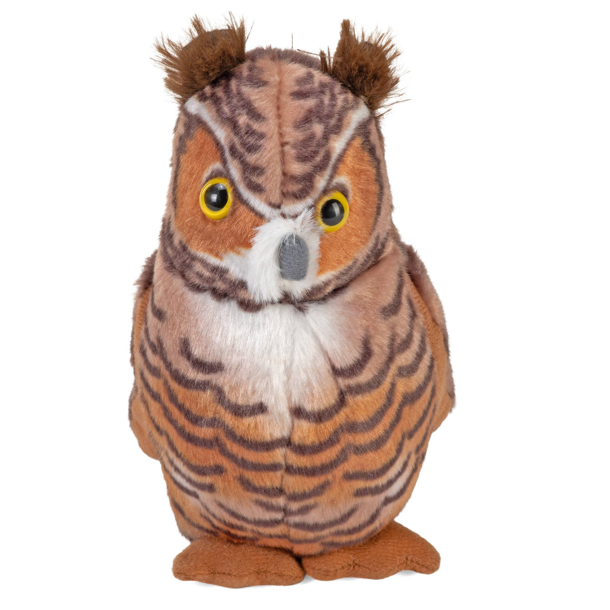 Audubon II Great Horned Owl Stuffed Animal W Sound 5.5" - A Child's Delight