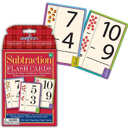 Subtraction Flash Cards - A Child's Delight