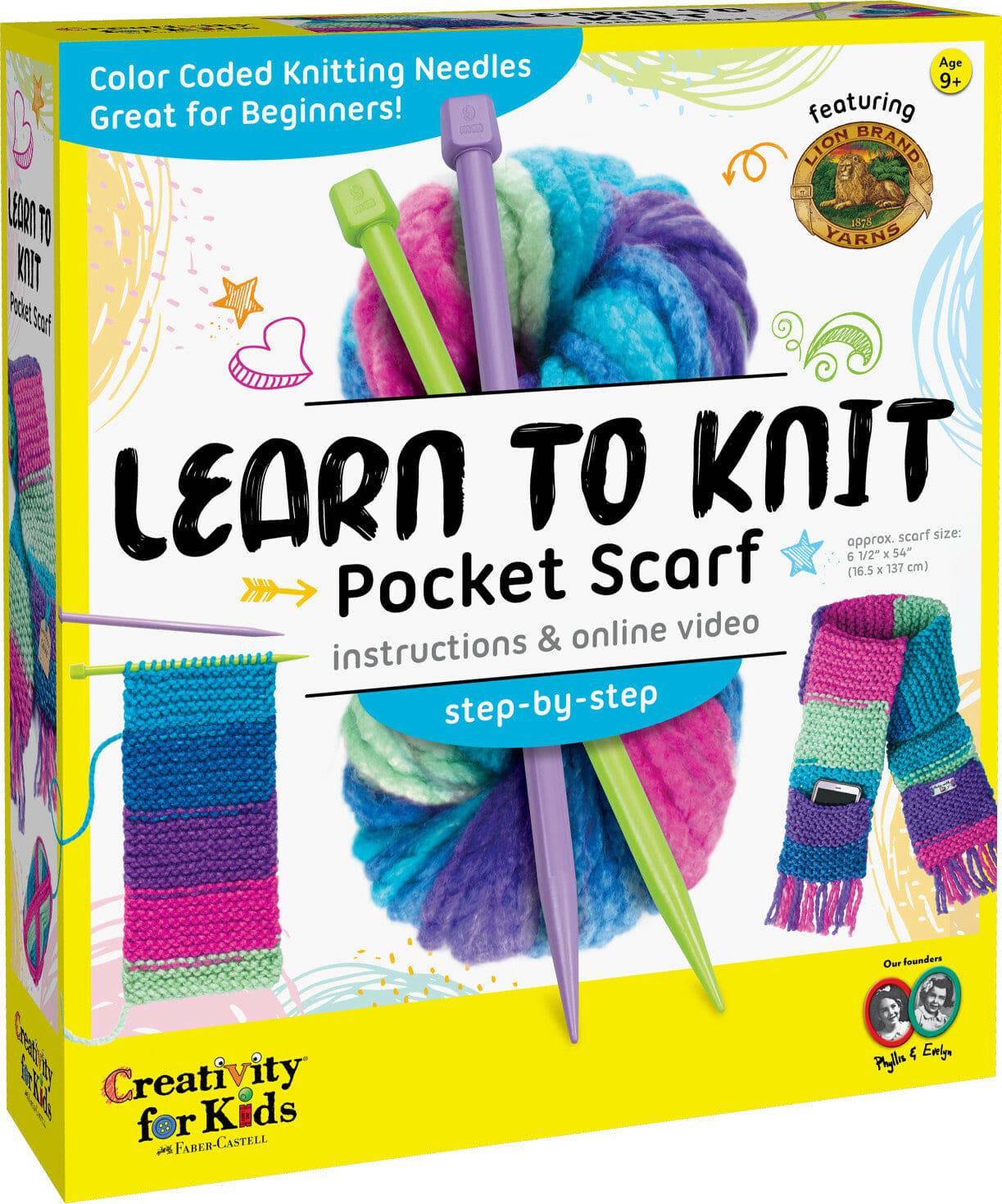 6302 LEARN TO KNIT POCKET SCAR - A Child's Delight