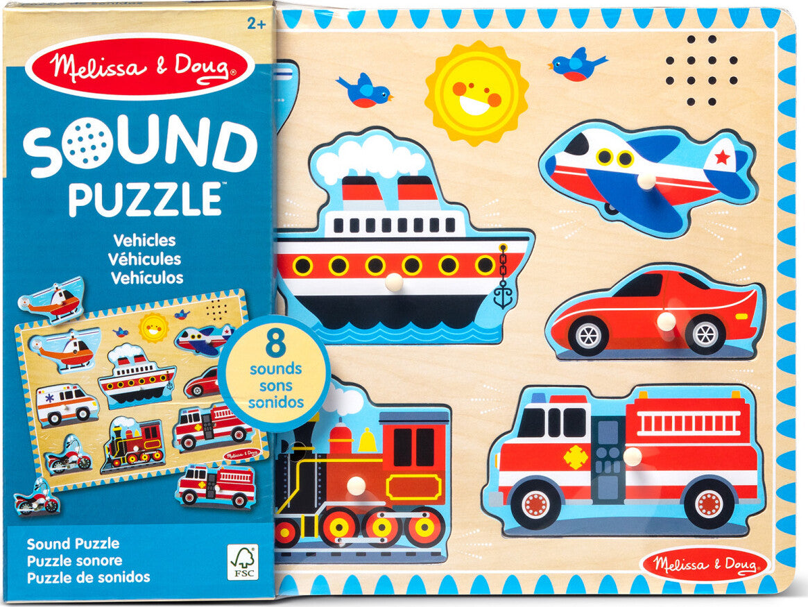 Vehicles Sound Puzzle - 8 Pieces
