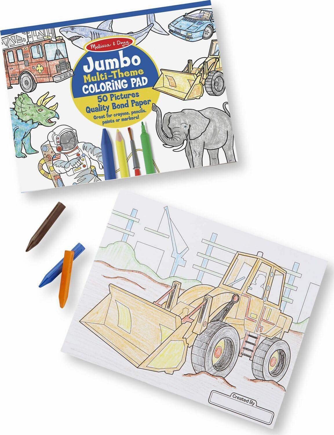 Jumbo Coloring Pad Blue - A Child's Delight