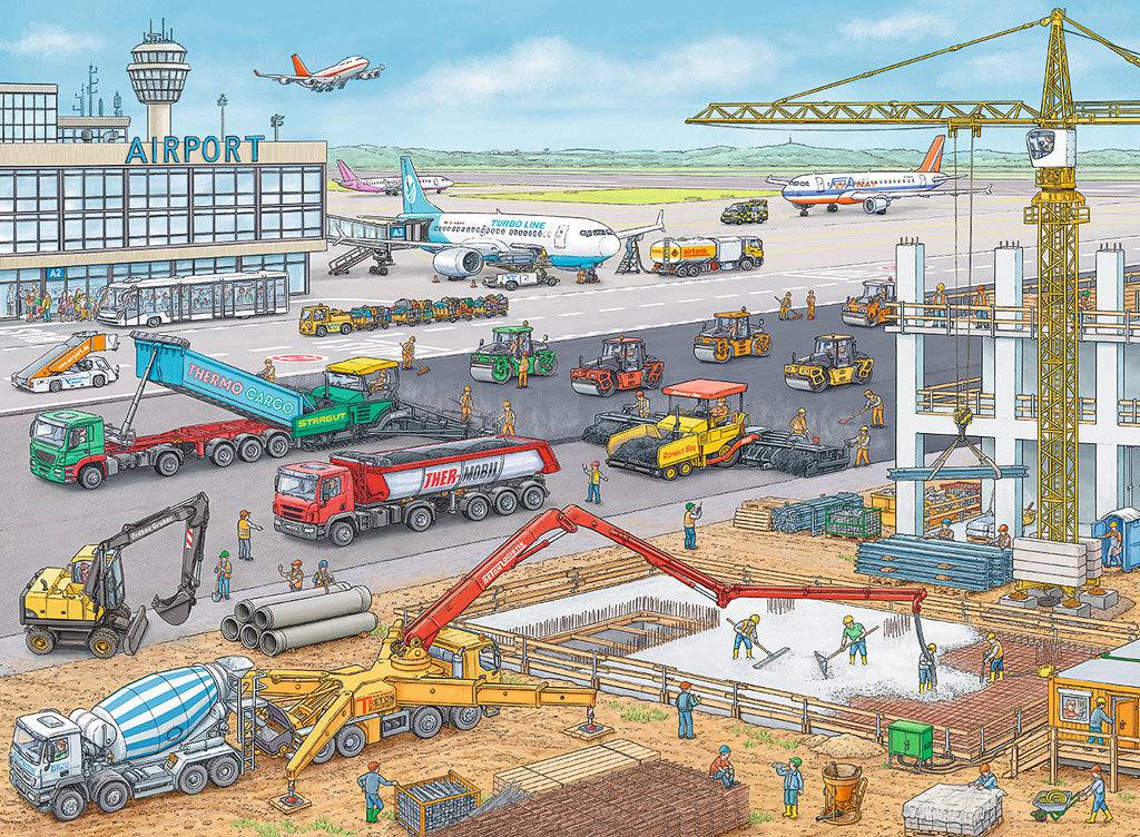 100Pc Construction Airport - A Child's Delight