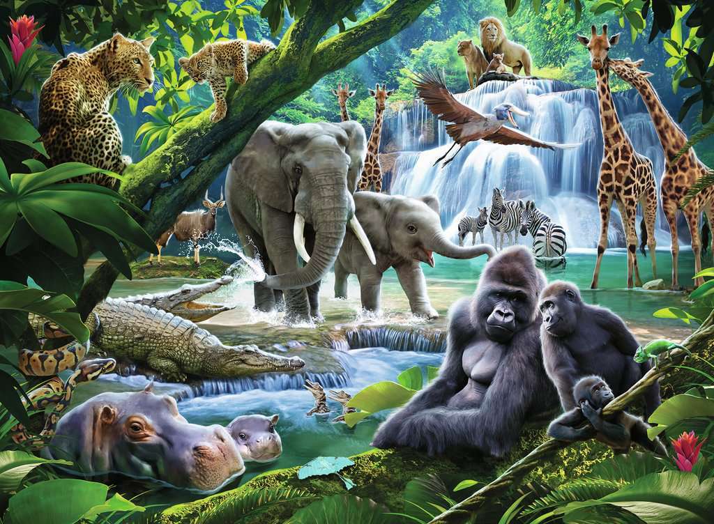 100Pc Jungle Animals - A Child's Delight