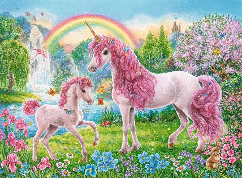 100Pc Magical Unicorn with Coloring Book - A Child's Delight